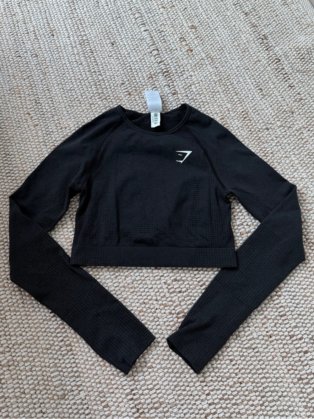 Gymshark Vital Crop Top Size Small in Black